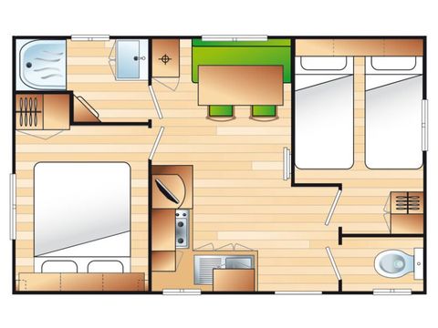 Mobile home 4 persons - Cocoon for 4 people 2 bedrooms 23m² (23m²)