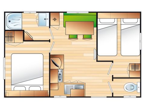 CASA MOBILE 4 persone - Casa mobile Cocoon 23m² per 4 persone e 2 camere da letto - casa mobile
