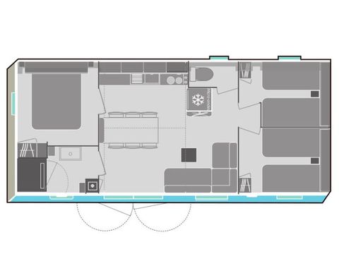 CASA MOBILE 6 persone - Casa mobile Loisir+ 6 persone 3 camere 32m² - Casa mobile per 6 persone