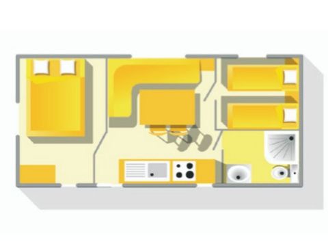 Mobilhome 4 personas - Cocoon+ - 4 plazas - 2 dormitorios - 23m²