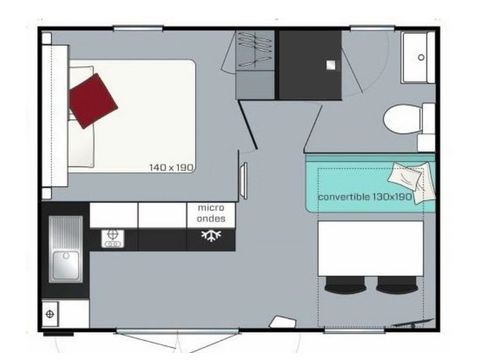 CASA MOBILE 4 persone - Casa mobile Cocoon+ 4 persone 1 camera da letto 18m² - casa mobile