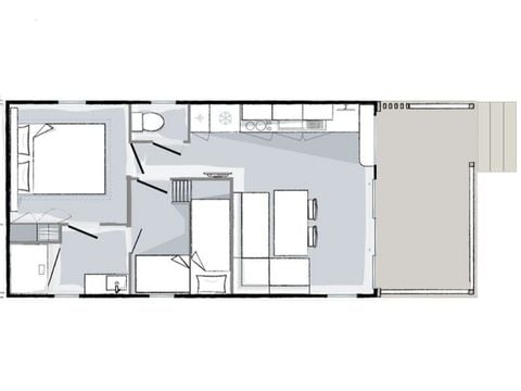 Mobilhome 4 personnes - Premium - 2 chambres - 28m²