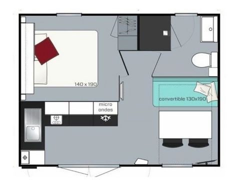 CASA MOBILE 4 persone - Casa mobile Cocoon+ 4 persone 1 camera da letto 18m² - casa mobile