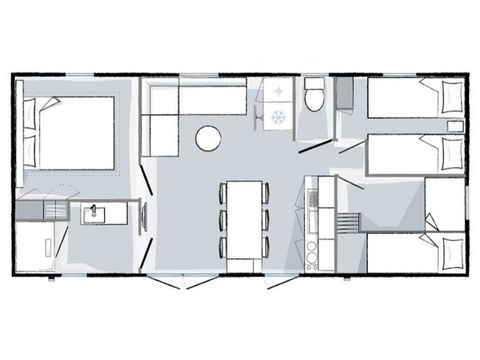 Casa mobile 6 persone - Premium - 6 persone - 3 camere - Da letto 33m².