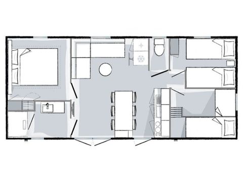 CASA MOBILE 6 persone - Casa mobile Premium 6 persone 3 camere da letto 33m².