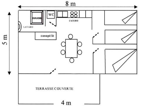 CHALET 6 personnes - GIRAFE + TV