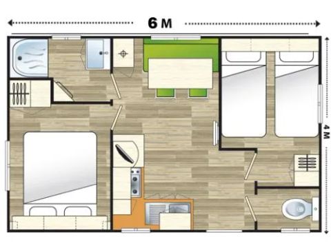 CASA MOBILE 4 persone - PELICANO + TV