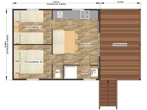 UNIEKE ACCOMMODATIE 5 personen - LODGE PRIVILEGE BOIS Uitzichtsgebied