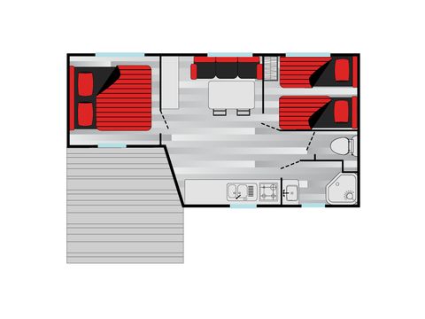 MOBILHOME 5 personas - Garrigue