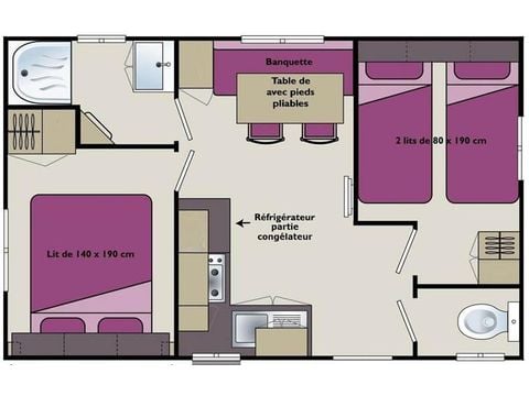 Stacaravan 4 personen - Gezellig