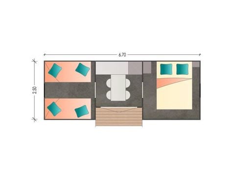 Bungalowzelt 4 Personen - Coco Sweet - ohne Sanitäranlagen