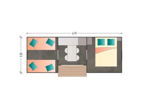 BungalowTent 4 personen - Coco Sweet - zonder sanitair