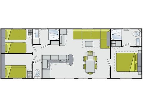 MOBILHOME 8 personnes - Premium - 3 chambres