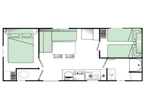 Mobile home 4 persons - Adonis – sleeps 4 – 2 bedrooms
