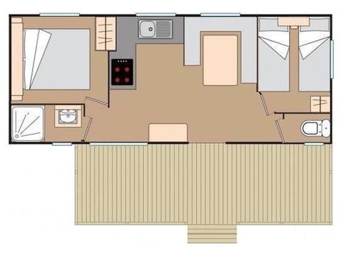 Stacaravan 4 personen - Cordulie – 4 personen – 2 slaapkamers
