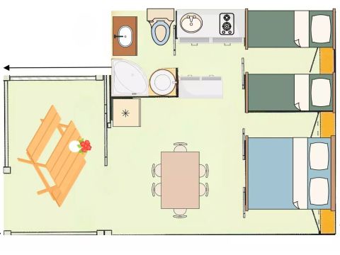 Chalet 5 personen - Chalet 3 Kamers 5 Personen