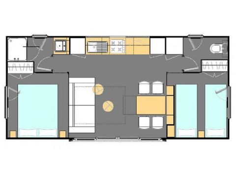 Mobile home 6 persons - GRAND LARGE
