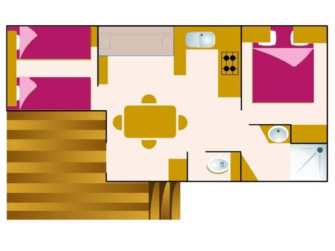 Stacaravan 5 personen - PACIFIC