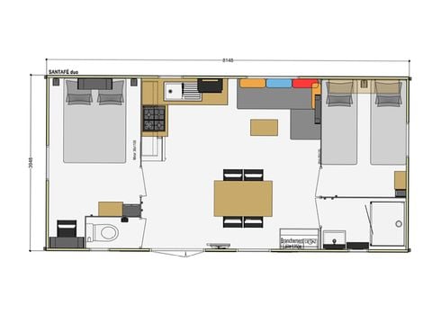 Mobilhome 4 personnes - GRAND - CONFORT » - 2 chambres - CLIM - TV