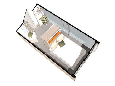 UNIEKE ACCOMMODATIE 2 personen - Coco Sweet Duo - Sanitair vrij