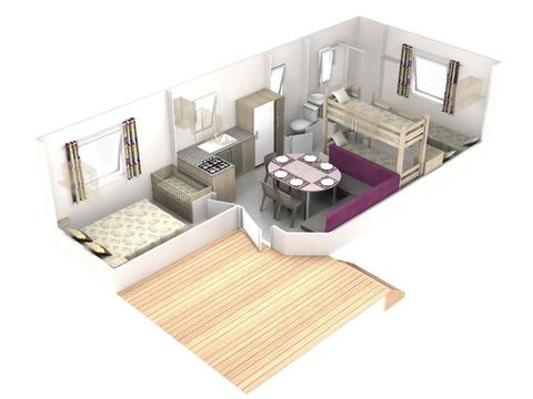 MOBILE HOME 6 people - Cottage ROCAMADOUR TRIBU - 3 bedrooms