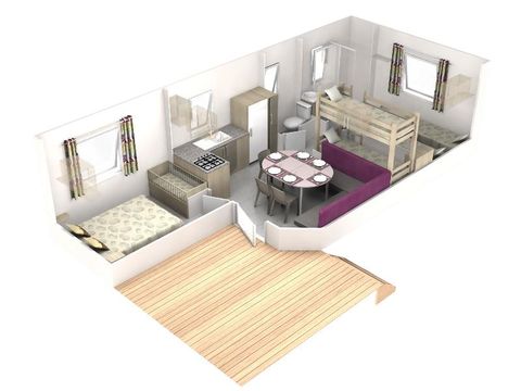 Mobile home 6 persons - Cottage ROCAMADOUR TRIBU - 3 bedrooms