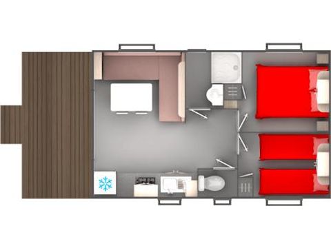 MOBILHOME 4 personas - Casa rural Padirac