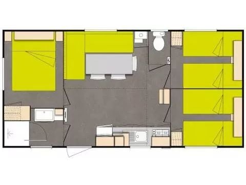 Mobilheim 4 Personen -  Eco 4 Zimmer 6 Personen