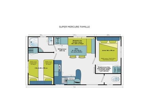 Casa mobile 4 persone - LOGGIA CLASSIC - terrazza scoperta