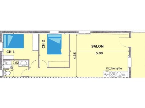 HOUSE 6 people - 52m² flat