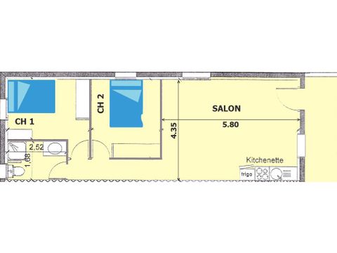 House 6 persons - 52m² flat