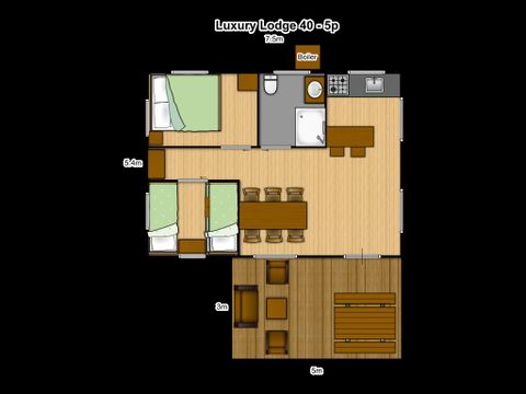 Zelt 7 Personen - Zelt Luxury Lodge PREMIUM