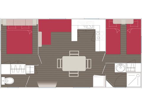 Mobile home 4 persons - TAMPICO - 2 Bedrooms - SATURDAY