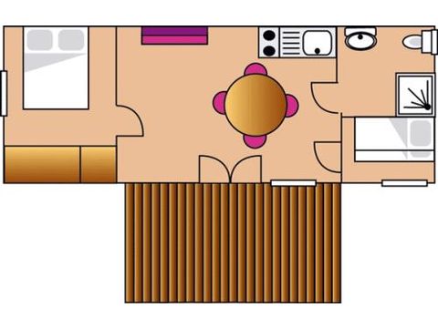 Chalet 4 personas - MAYA - 2 habitaciones