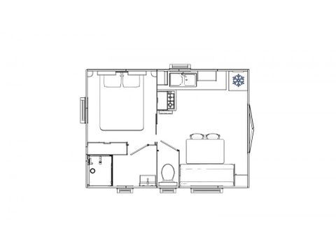 MOBILE HOME 2 people - PREMIUM COTTAGE 20m² (20m²)