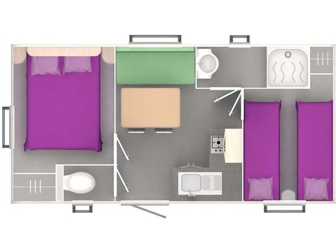Stacaravan 4 personen - Pitchoun