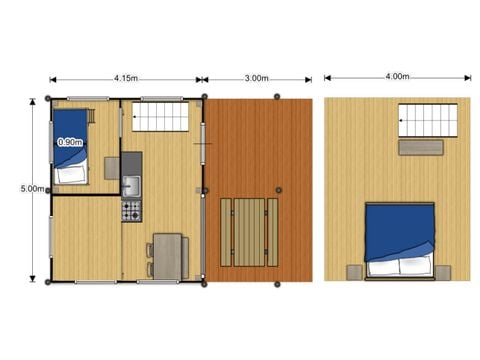 Canvas bungalow 4 persons - Lodge Tent