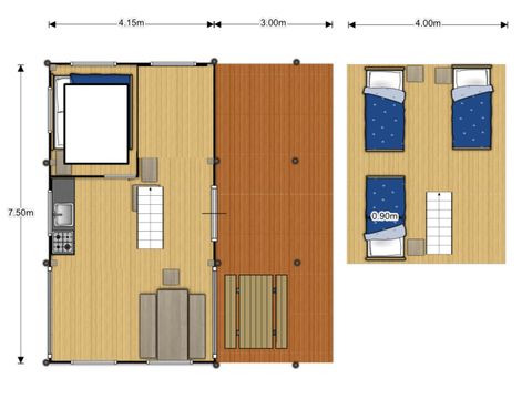 CANVAS BUNGALOW 5 people - Lodge Tent