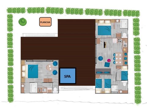 Mobile home 8 persons - Sunêlia Luxe Taos Suite 59m², 4bed