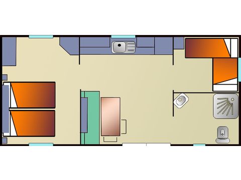BUNGALOW 6 personnes - Loisir Confort PMR 32m², 4-6pl-2ch
