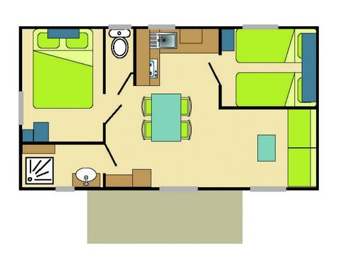 MOBILHOME 6 personnes - Evasion 2 chambres - TV