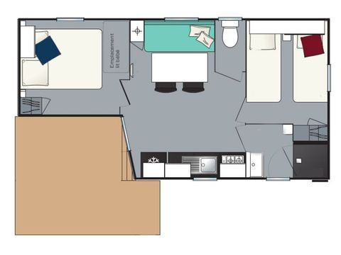 Mobile home 5 persons - Evasion 2 bedrooms 23m² (23m²)