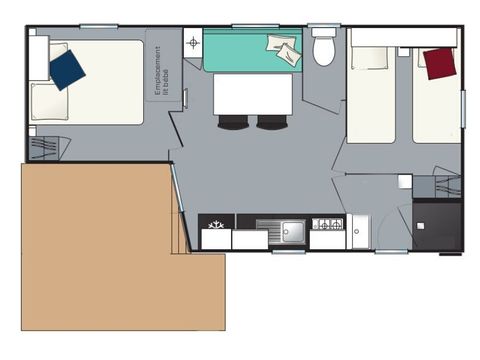 MOBILHOME 5 personnes - Mobil-home Evasion 5 personnes 2 chambres 23m²