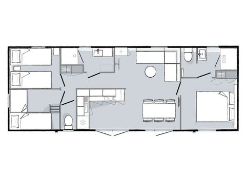 Mobile home 6 persons - Mahana 3 bedrooms 2bathrooms 40m² 40m