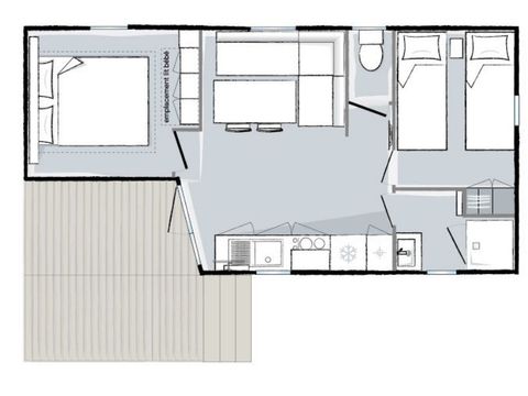 Mobile home 6 persons - Mahana 2 bedrooms 28m² (28m²)