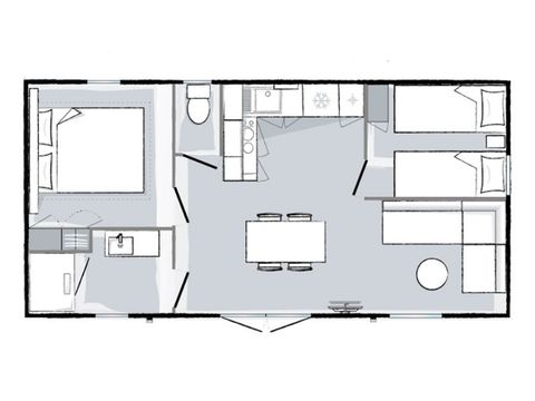 MOBILHOME 6 personas - Mobil-home Mahana 6 personas 2 habitaciones 30m² - mobile home Mahana