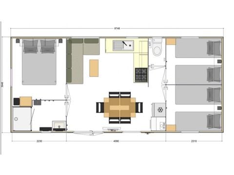 Mobile home 6 persons - CURTAIN 3ch