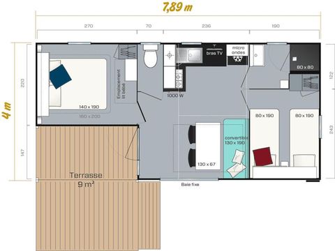 Bungalow 4 persons - PMR