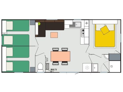 Mobile home 8 persons - Leisure 8 people 3 bedrooms 30m²