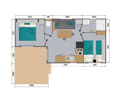 MOBILHOME 4 personas - Pacífico